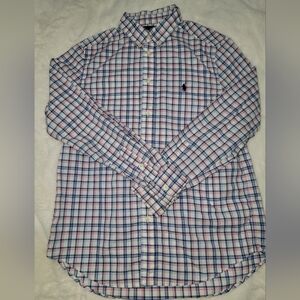 Ralph Lauren Blue and Pink Plaid Shirt